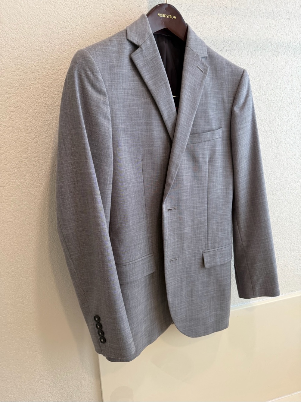Nordstrom Men's Light Gray Blazer - Modern Tailored Fit Topman 38R